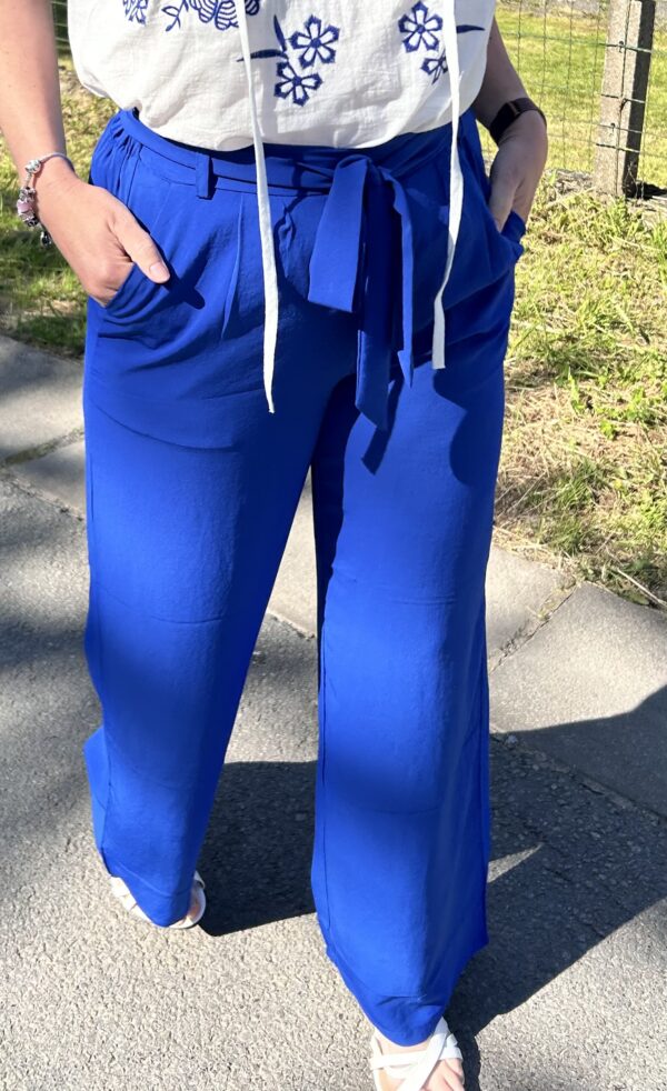 Pantalon fluide bleu